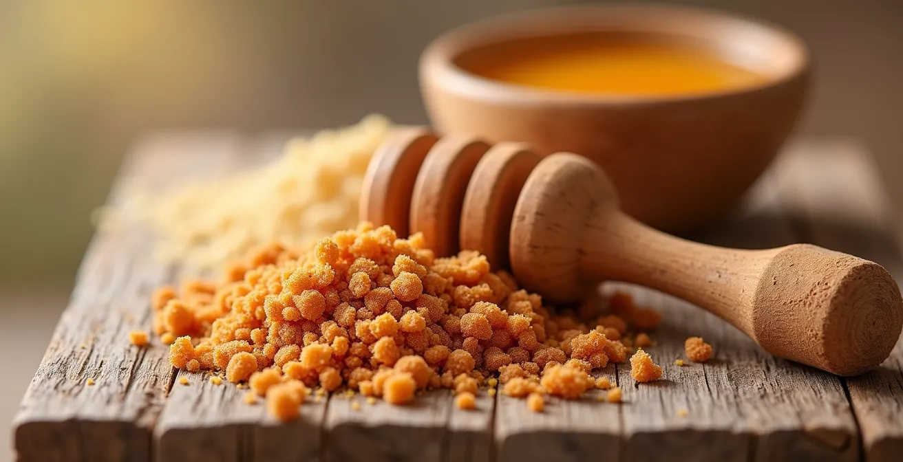 Séquence de soins spa avec gommage, masque et produits naturels disposés