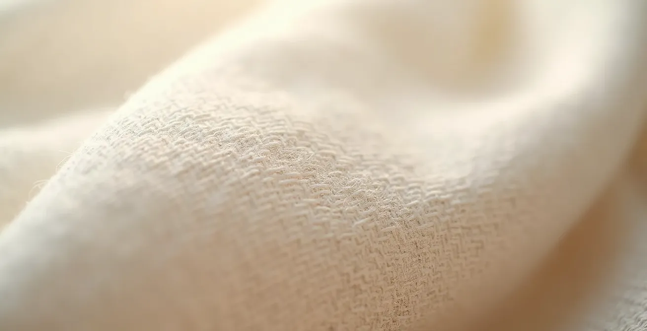 Gros plan sur la texture des fibres de lin européen de haute qualité